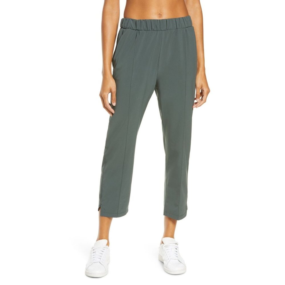 Zella Taylor Crop Pants, Size Medium-Green